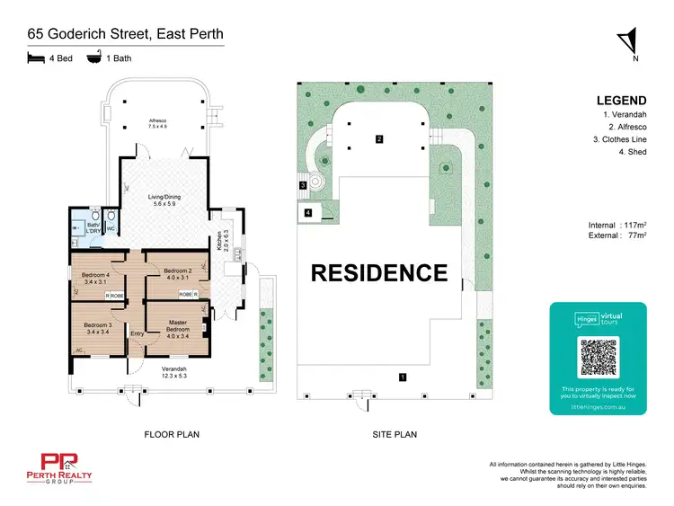 Floorplan of Homely house listing, 65 Goderich Street, East Perth WA 6004