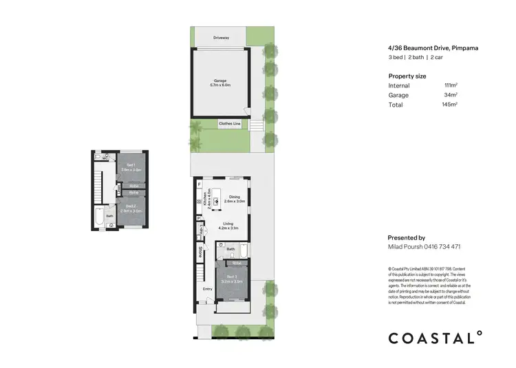 Floorplan of Homely townhouse listing, 4/36 Beaumont Drive, Pimpama QLD 4209