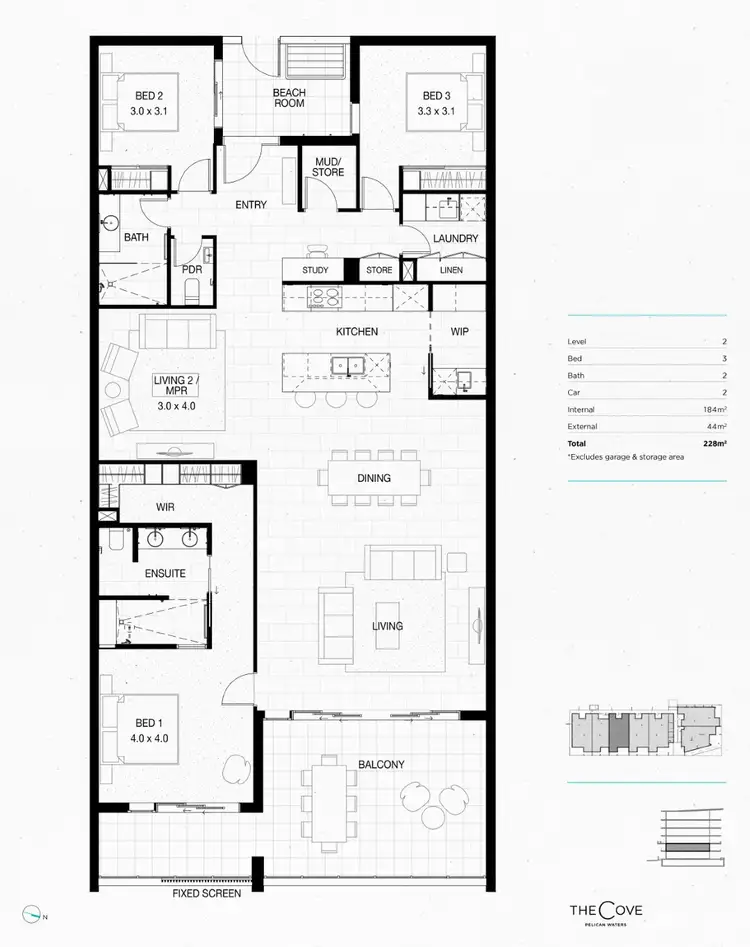 Floorplan of Homely unit listing, 2205/18 Spitfire Banks Drive, Pelican Waters QLD 4551