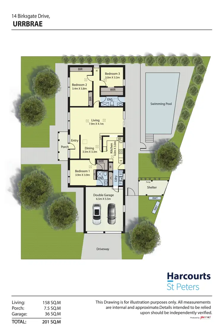 Floorplan of Homely house listing, 14 Birksgate Drive, Urrbrae SA 5064