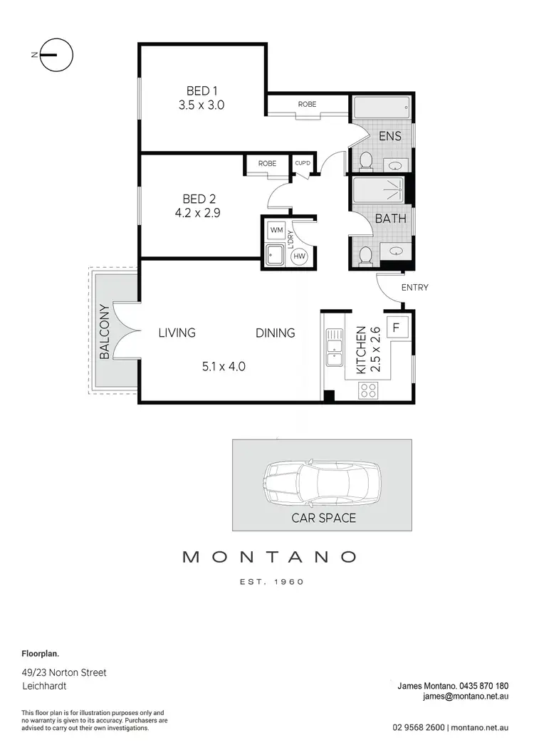 Floorplan of Homely apartment listing, 49/23 Norton Street, Leichhardt NSW 2040