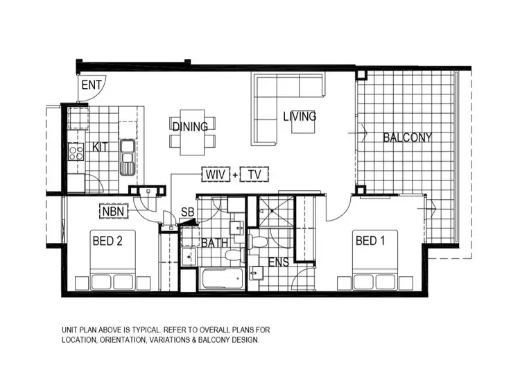 Floorplan of Homely apartment listing, 143/311 Hay Street, East Perth WA 6004