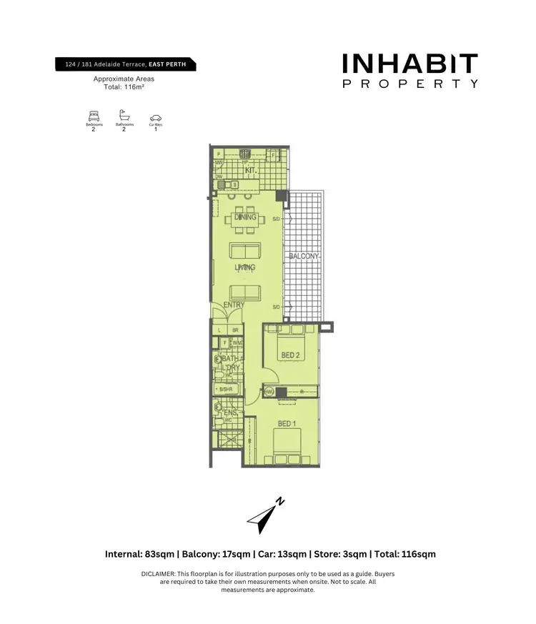 Floorplan of Homely apartment listing, 124/181 Adelaide Terrace, East Perth WA 6004