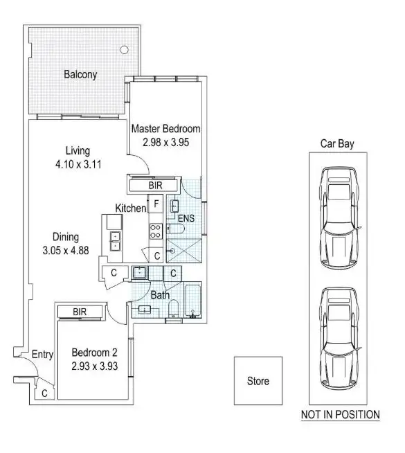 Floorplan of Homely apartment listing, 197/143 Adelaide Terrace, East Perth WA 6004