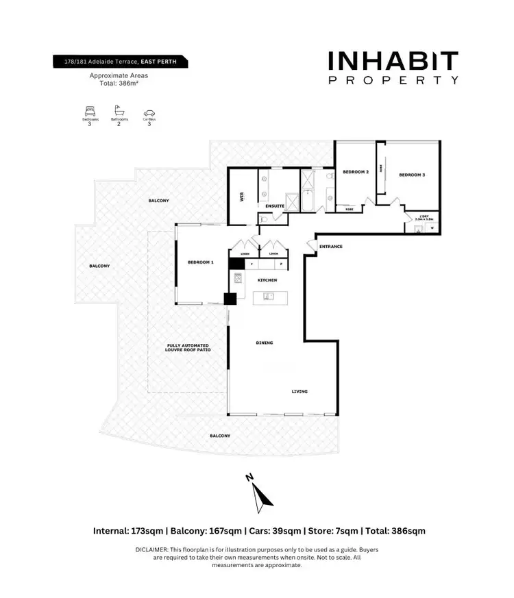 Floorplan of Homely apartment listing, 178/181 Adelaide Terrace, East Perth WA 6004