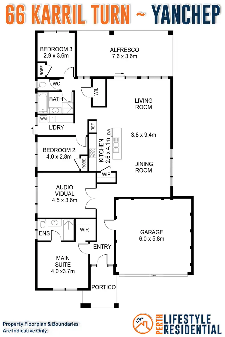 Floorplan of Homely house listing, 66 Karril Turn, Yanchep WA 6035