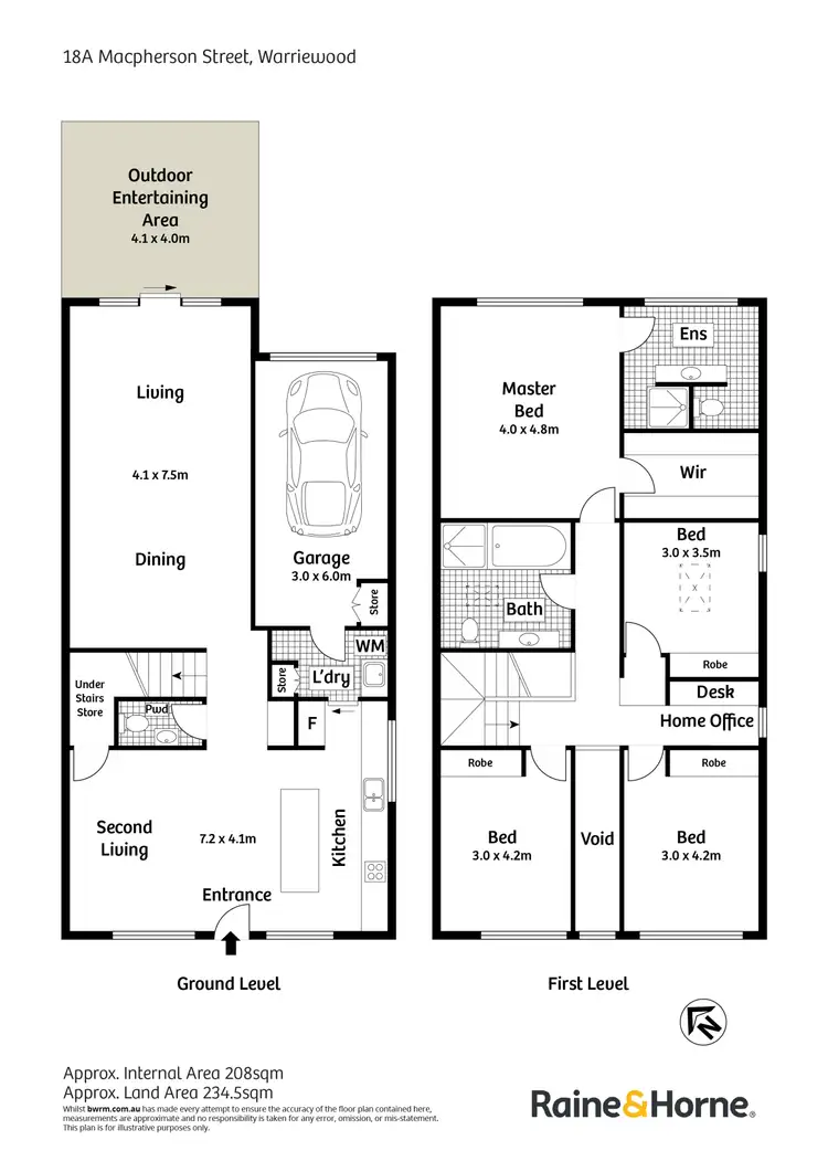 Floorplan of Homely townhouse listing, 18A Macpherson Street, Warriewood NSW 2102