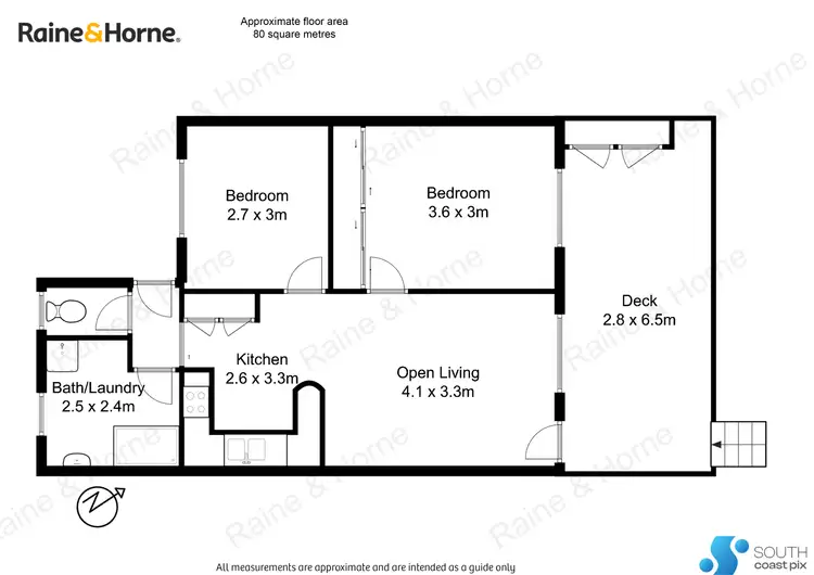 Floorplan of Homely unit listing, 2/16-18 Peter Crescent, Batehaven NSW 2536