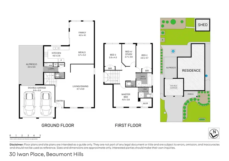 Floorplan of Homely house listing, 30 Iwan Place, Beaumont Hills NSW 2155