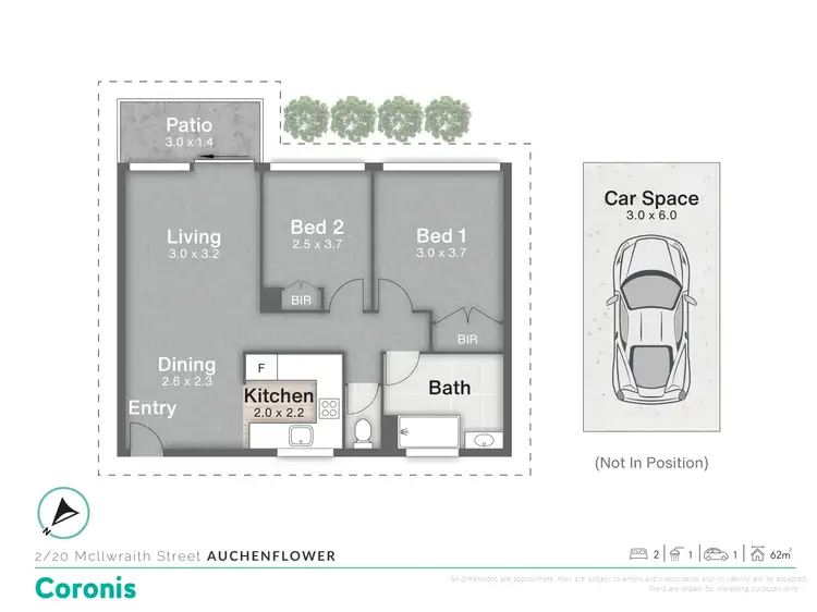 Floorplan of Homely apartment listing, 2/20 McIlwraith Street, Auchenflower QLD 4066