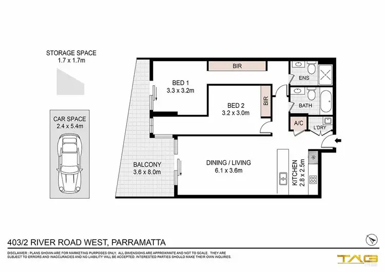 Floorplan of Homely other listing, 403/2 River Road, Parramatta NSW 2150