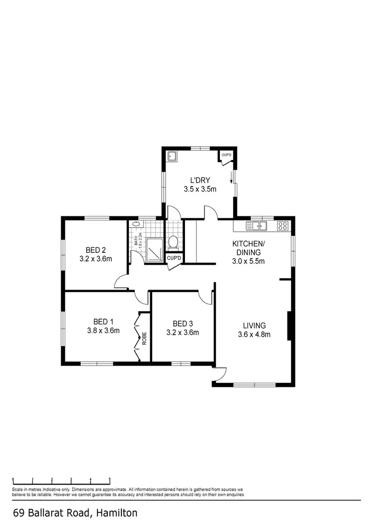 Floorplan of Homely house listing, 69 Ballarat Road, Hamilton VIC 3300