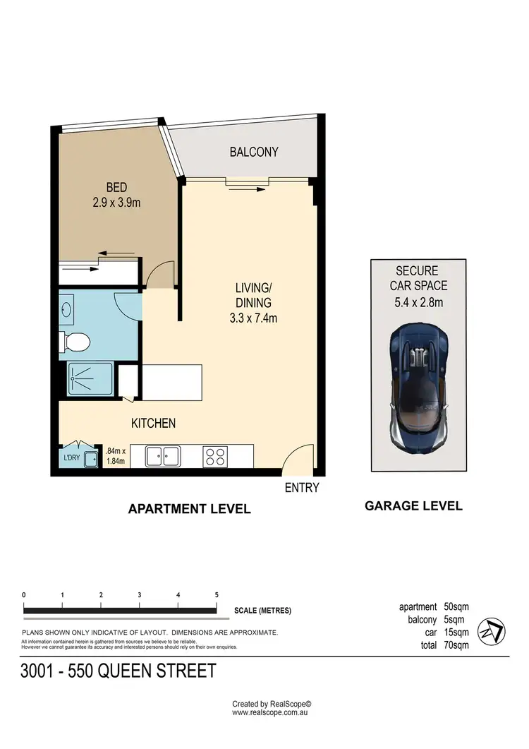 Floorplan of Homely apartment listing, 3001/550 Queen Street, Brisbane City QLD 4000