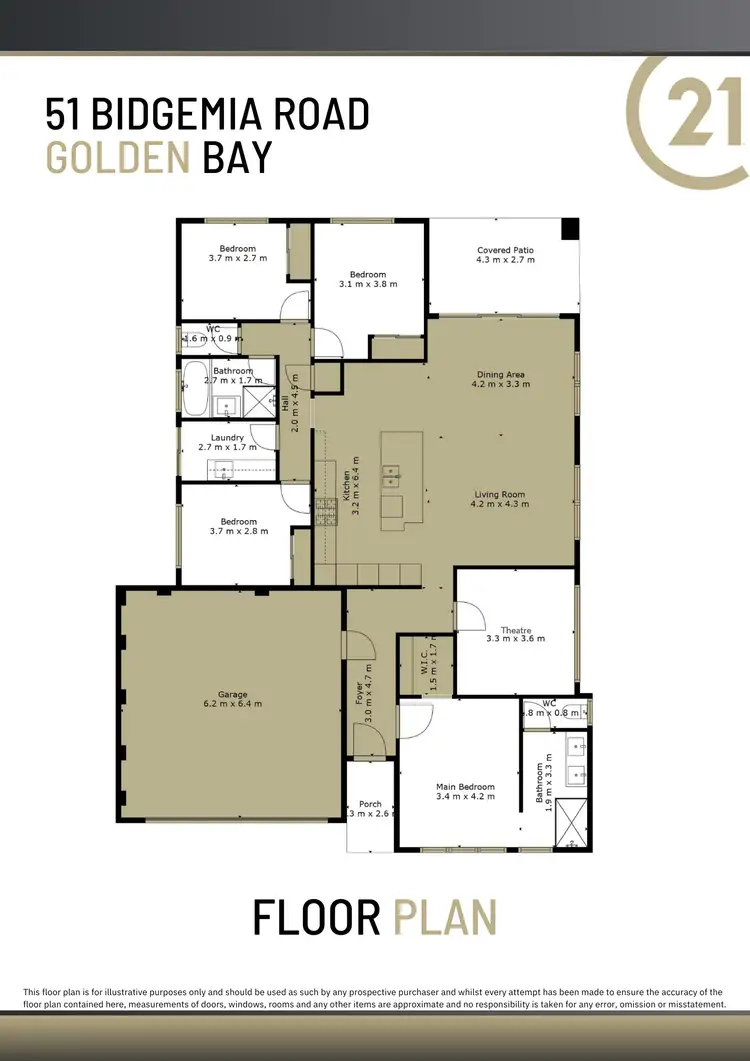 Floorplan of Homely house listing, 51 Bidgemia Road, Golden Bay WA 6174