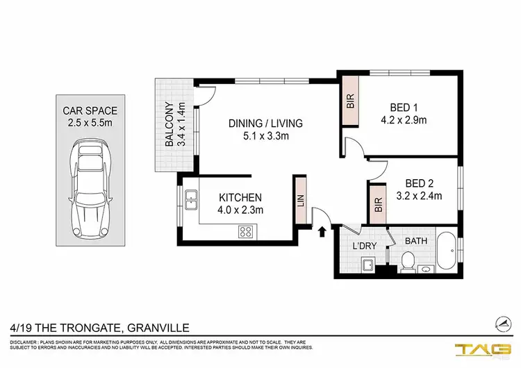 Floorplan of Homely unit listing, 4/19 The Trongate, Granville NSW 2142