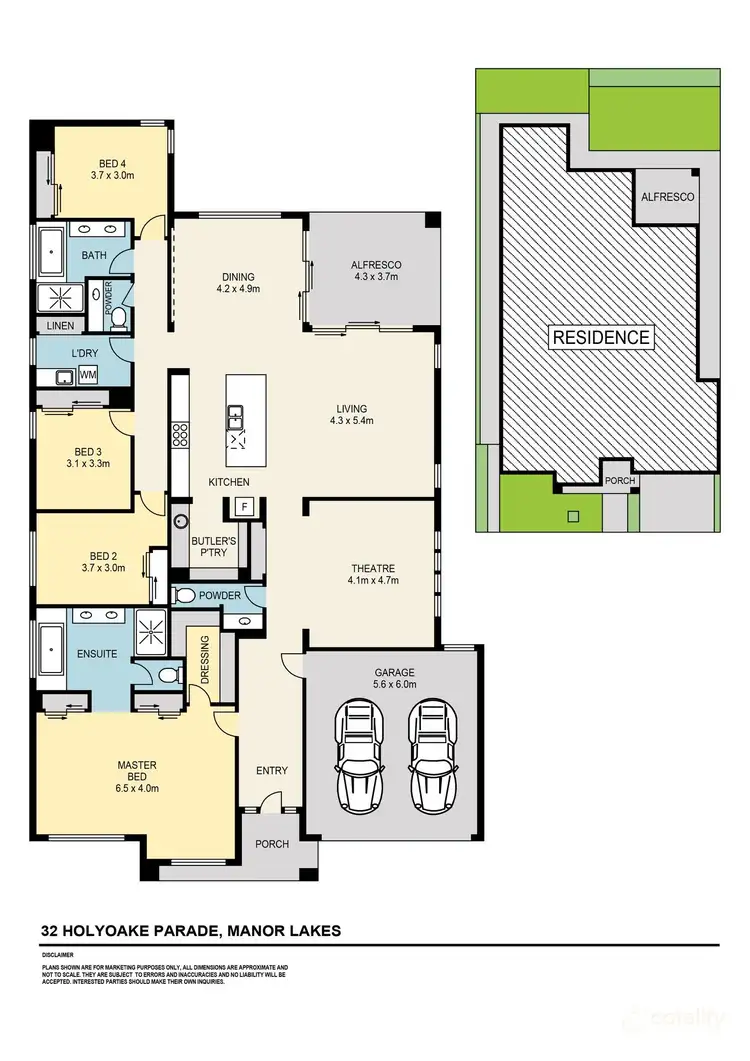 Floorplan of Homely house listing, 32 Holyoake Parade, Manor Lakes VIC 3024