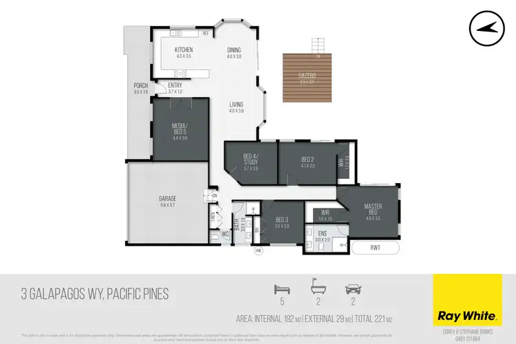 Floorplan of Homely house listing, 3 Galapagos Way, Pacific Pines QLD 4211