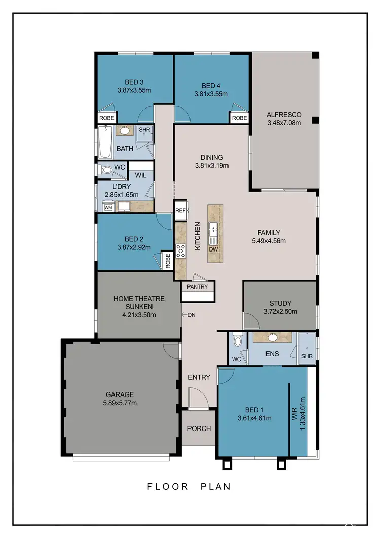 Floorplan of Homely house listing, 16 Larimar Parade, Byford WA 6122