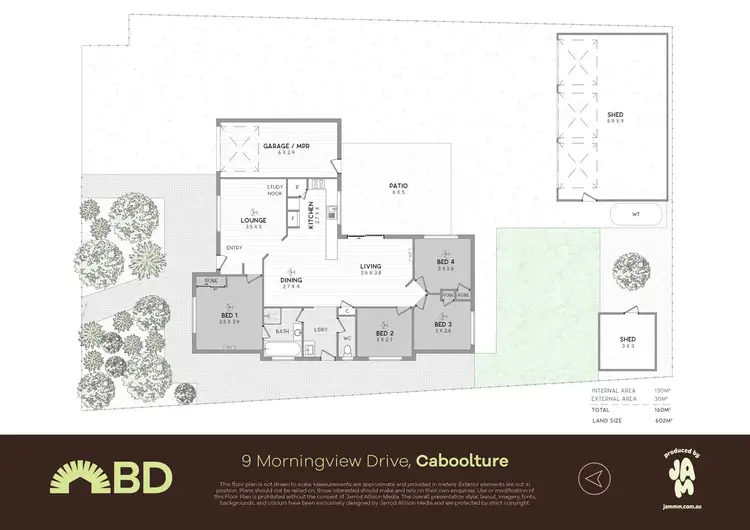 Floorplan of Homely house listing, 9 Morningview Drive, Caboolture QLD 4510