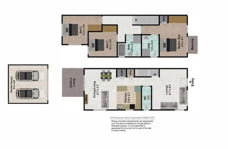 Floorplan of Homely house listing, 14 Rainbows Way, Leppington NSW 2179