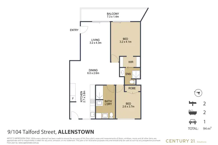 Floorplan of Homely unit listing, 9/104 Talford Street, Allenstown QLD 4700