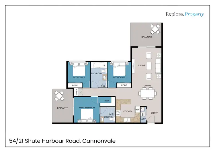 Floorplan of Homely apartment listing, 54/21 Shute Harbour Road, Cannonvale QLD 4802