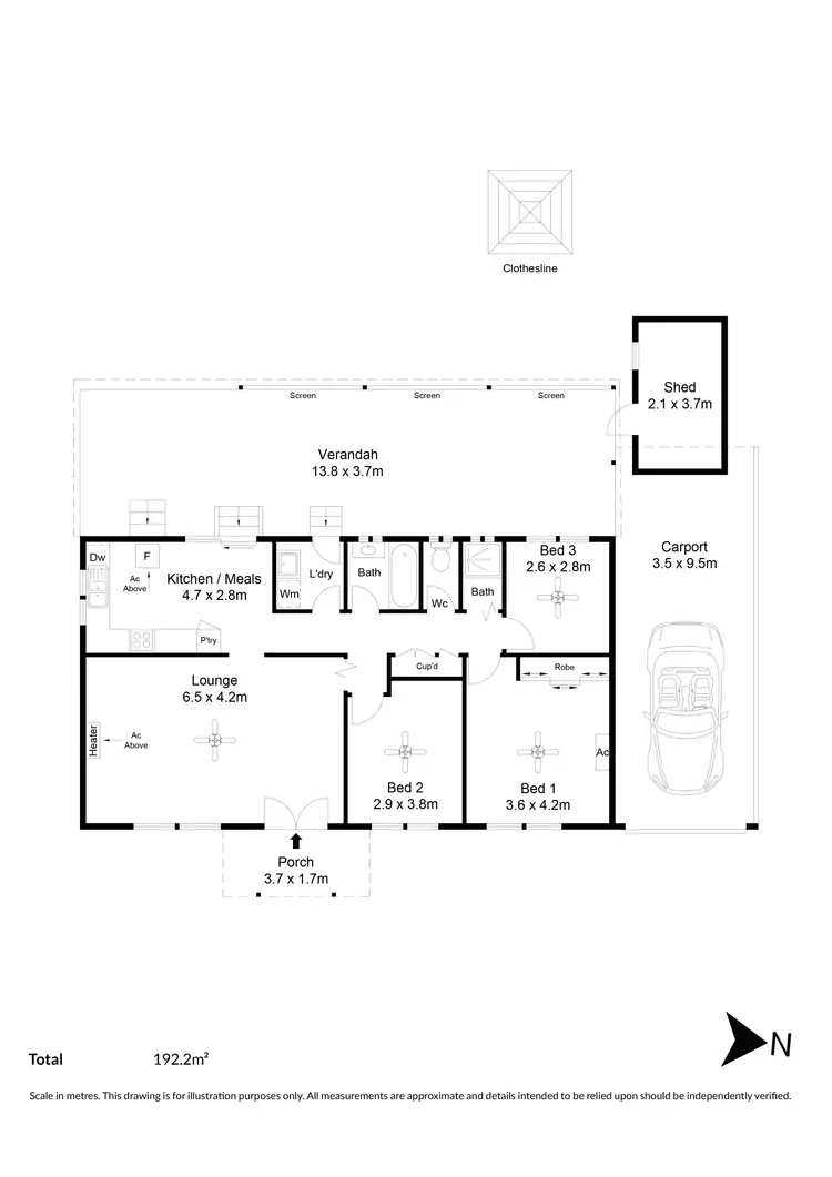 Floorplan of Homely house listing, 72 Kelly Road, Modbury SA 5092