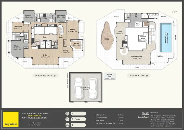 Floorplan of Homely apartment listing, 51/3510 Main Beach Parade, Main Beach QLD 4217