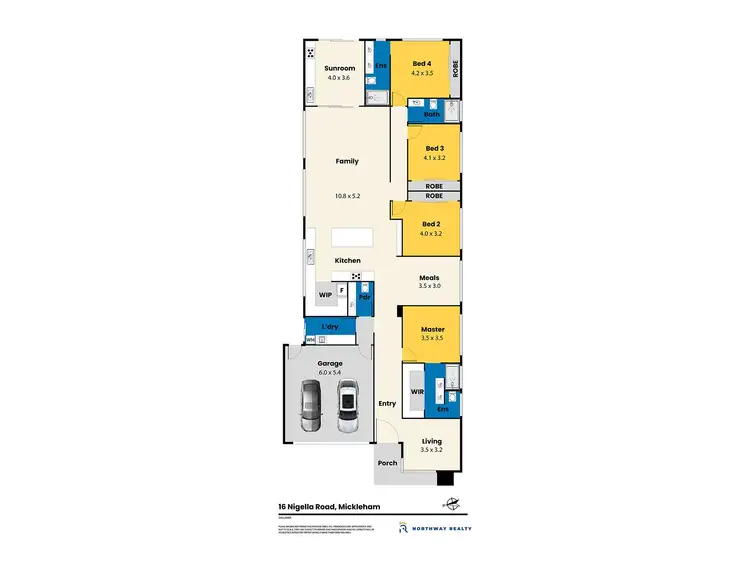 Floorplan of Homely house listing, 16 Nigella Road, Mickleham VIC 3064
