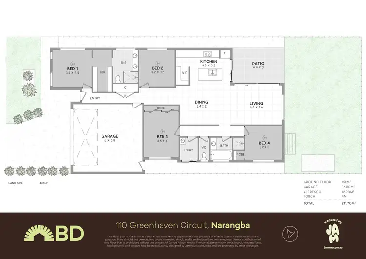 Floorplan of Homely house listing, 110 Greenhaven Circuit, Narangba QLD 4504