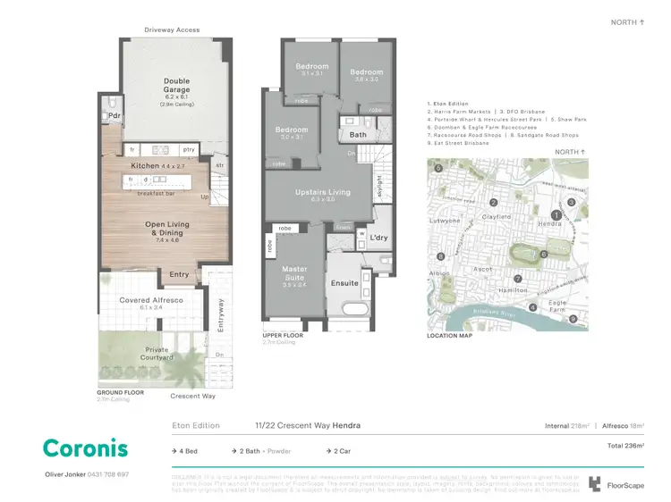 Floorplan of Homely townhouse listing, 11/22 Crescent Way, Hendra QLD 4011