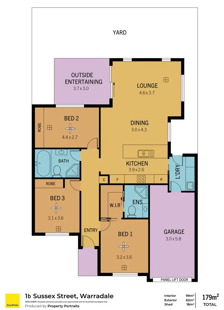 Floorplan of Homely house listing, 1B Sussex Street, Warradale SA 5046