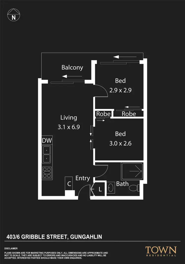 Floorplan of Homely apartment listing, 403/6 Gribble Street, Gungahlin ACT 2912