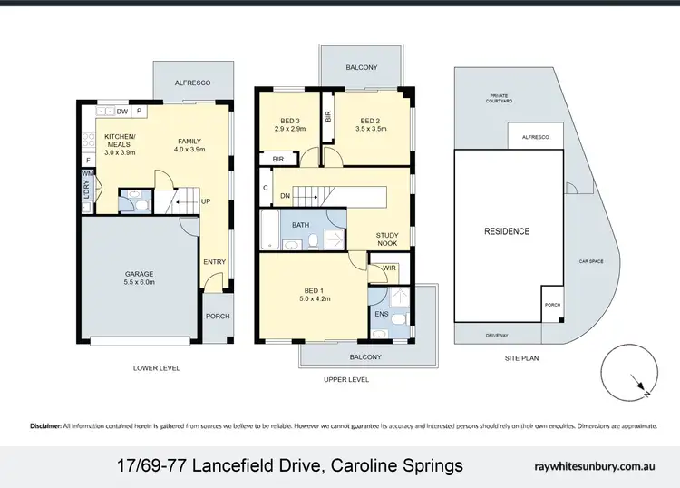 Floorplan of Homely townhouse listing, 17/69-77 Lancefield Drive, Caroline Springs VIC 3023