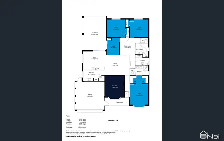 Floorplan of Homely house listing, 20 Hebrides Drive, Seville Grove WA 6112