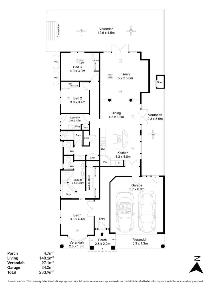 Floorplan of Homely house listing, 8 Hendry Court, Gilles Plains SA 5086