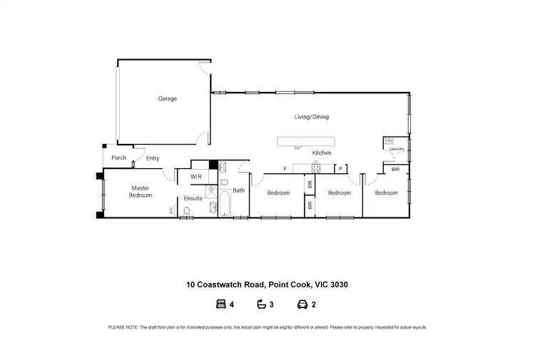 Floorplan of Homely house listing, 10 Coastwatch Road, Point Cook VIC 3030