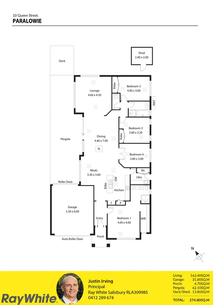 Floorplan of Homely house listing, 10 Queen Street, Paralowie SA 5108