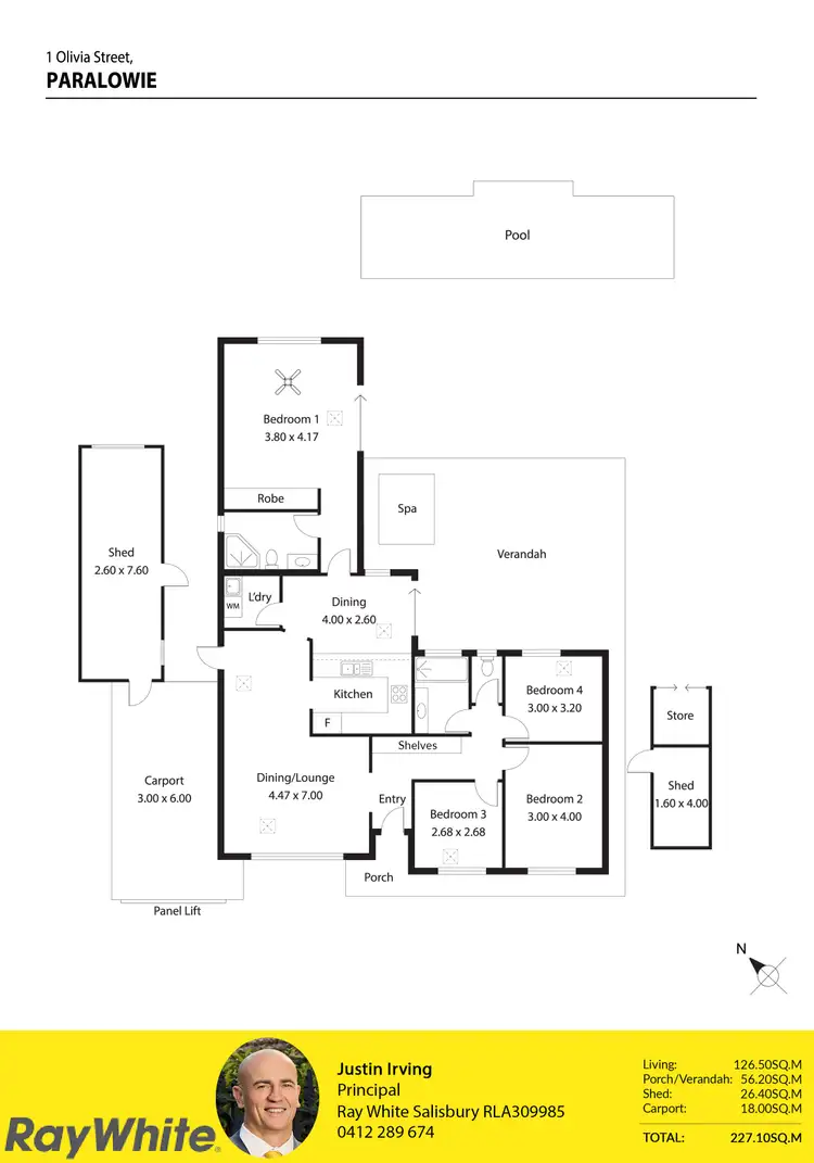 Floorplan of Homely house listing, 1 Olivia Street, Paralowie SA 5108