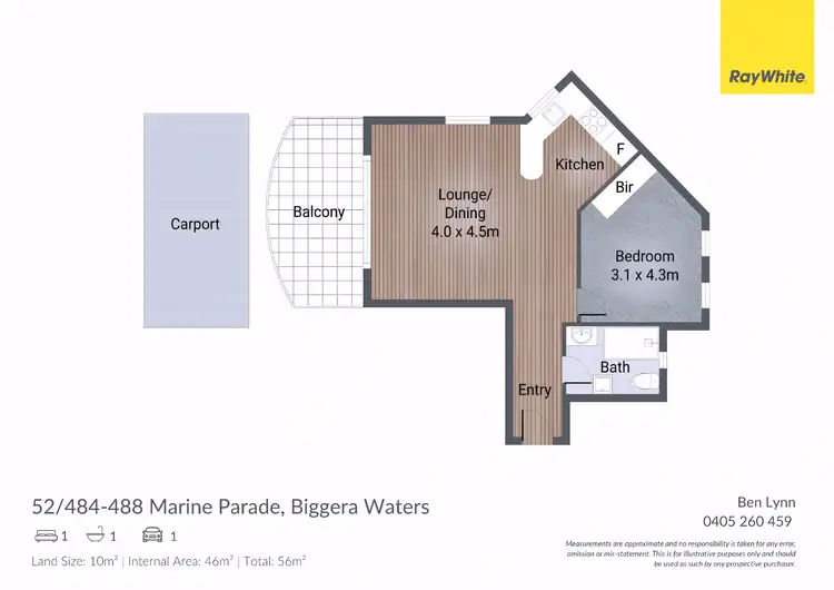Floorplan of Homely apartment listing, 52/484-488 Marine Parade, Biggera Waters QLD 4216