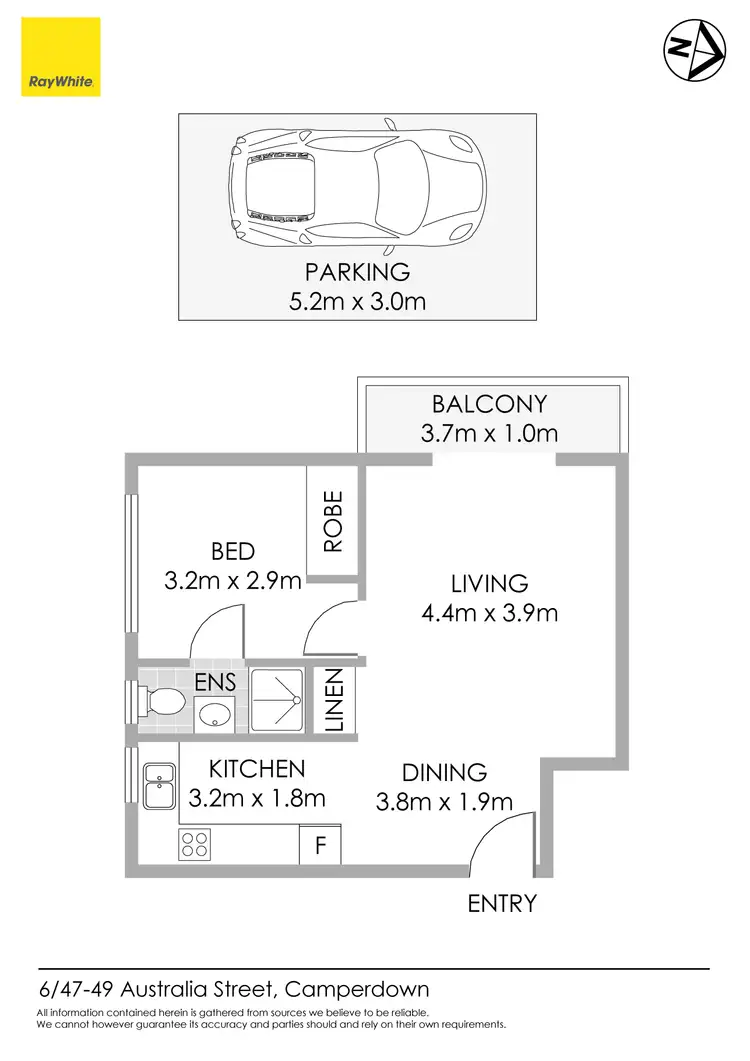 Floorplan of Homely unit listing, 6/47-49 Australia Street, Camperdown NSW 2050