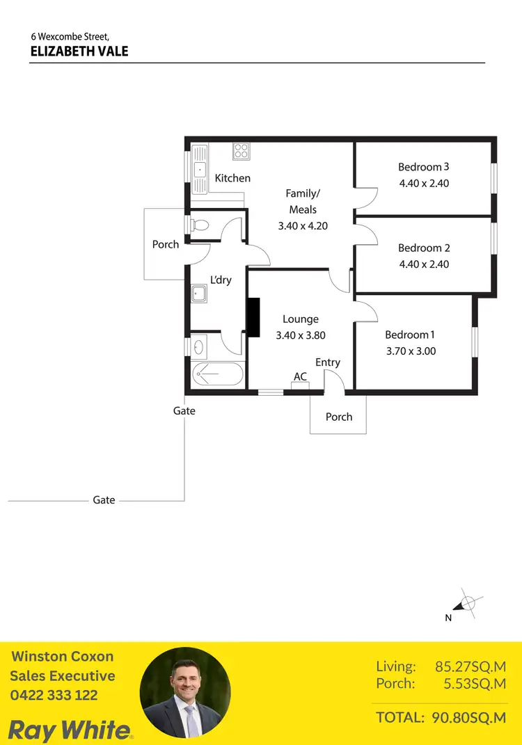 Floorplan of Homely house listing, 6 Wexcombe Street, Elizabeth Vale SA 5112
