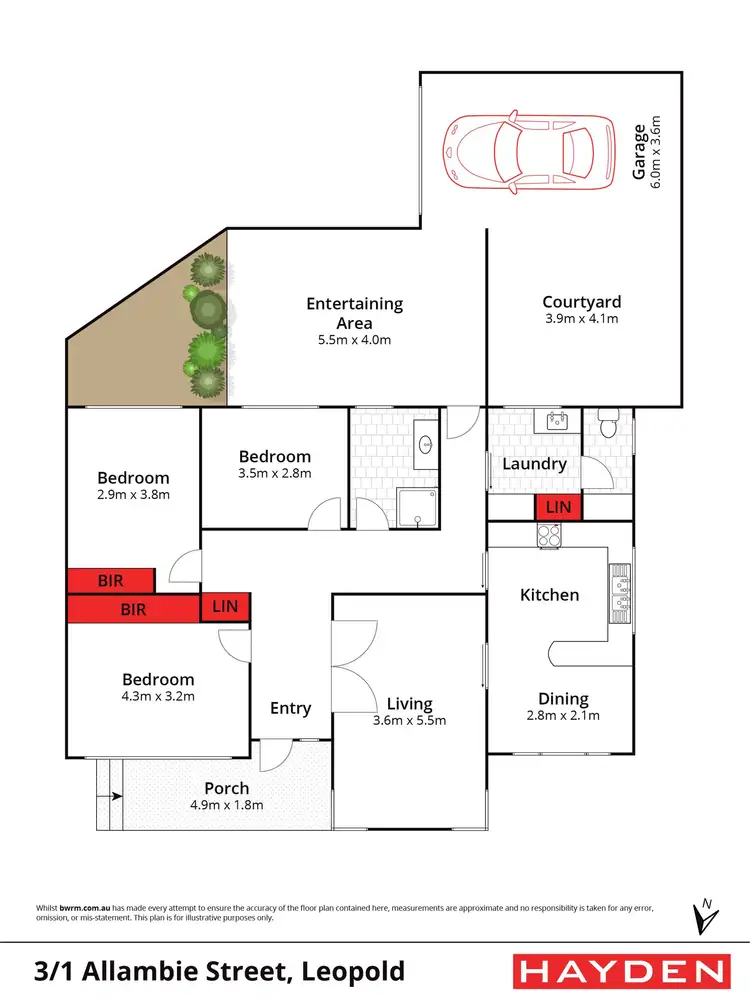 Floorplan of Homely house listing, 3/1 Allambie, Leopold VIC 3224