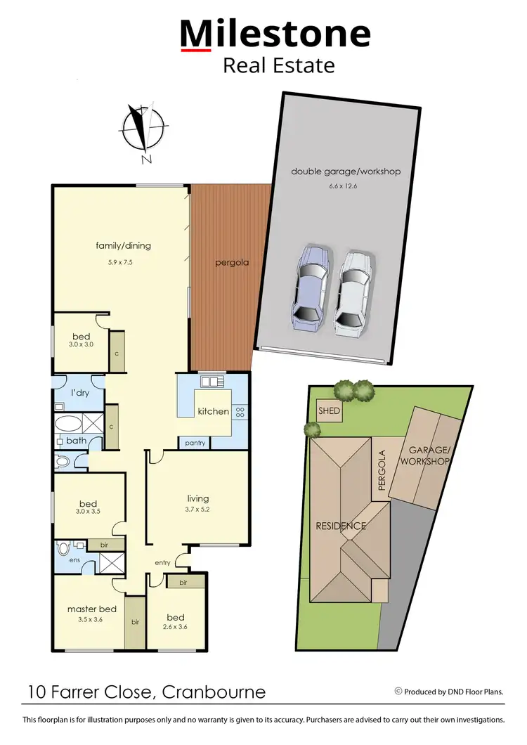 Floorplan of Homely house listing, 10 Farrer Close, Cranbourne VIC 3977