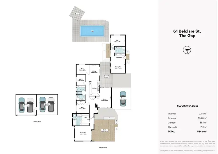 Floorplan of Homely house listing, 61 Belclare Street, The Gap QLD 4061