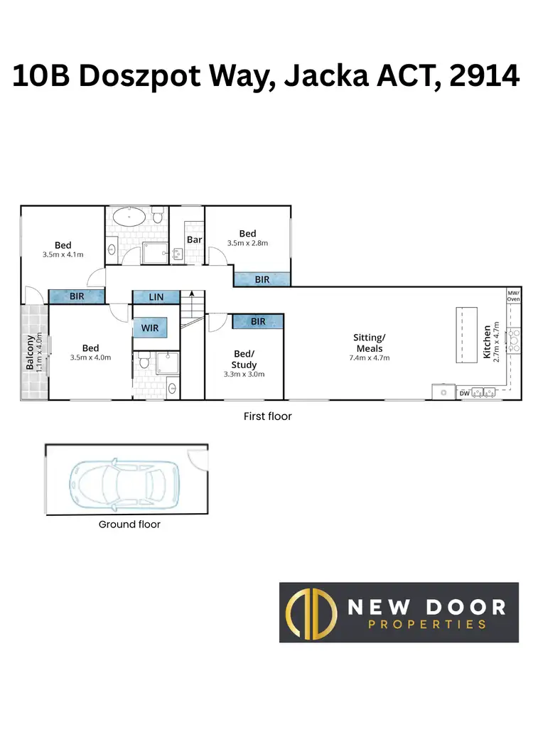 Floorplan of Homely house listing, 10 B Doszot Way, Jacka ACT 2914