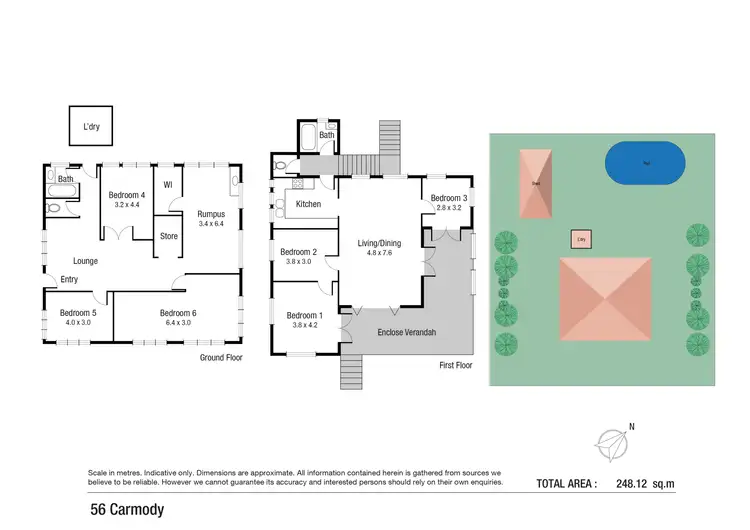 Floorplan of Homely house listing, 56 Carmody Street, Hermit Park QLD 4812