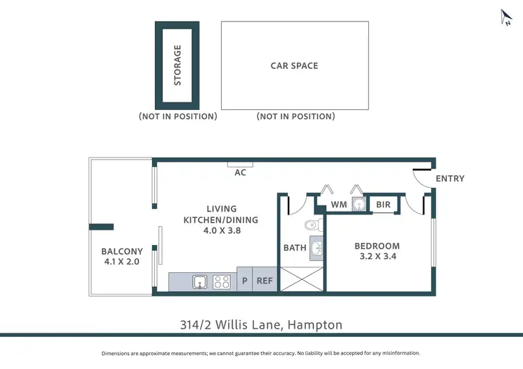 Floorplan of Homely apartment listing, 314/2 Willis Lane, Hampton VIC 3188
