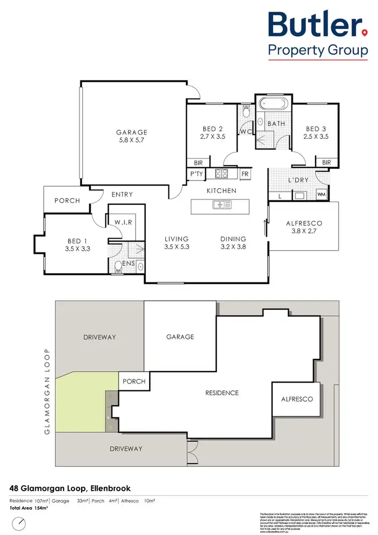 Floorplan of Homely house listing, 48 Glamorgan Loop, Ellenbrook WA 6069