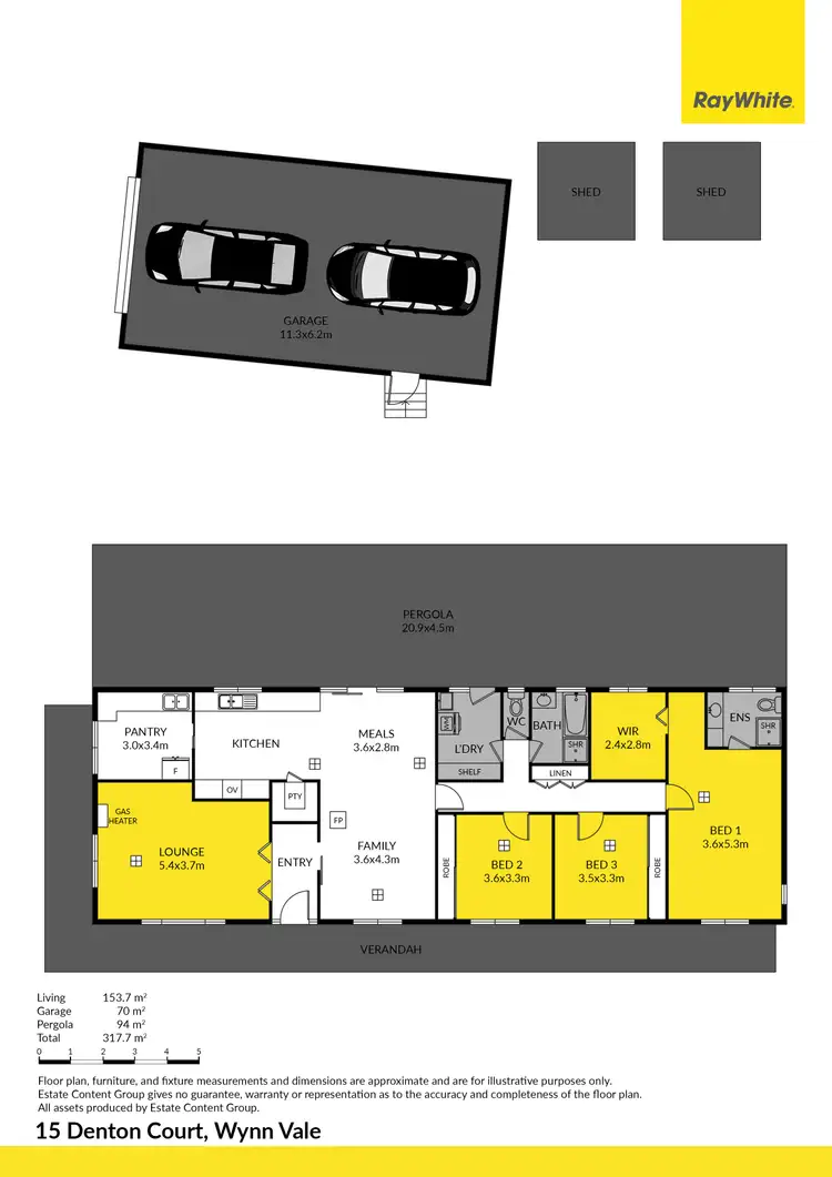 Floorplan of Homely house listing, 15 Denton Court, Wynn Vale SA 5127